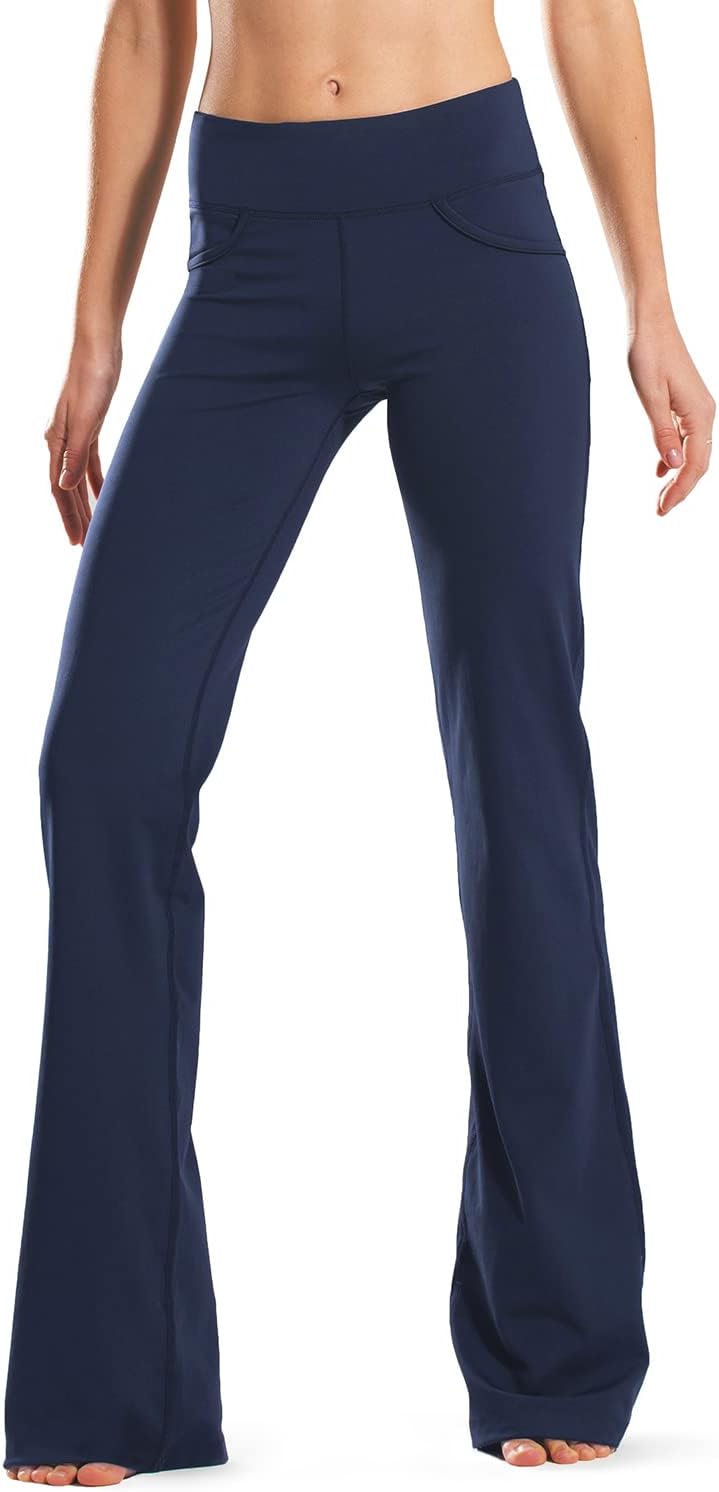 Bootcut Yoga Pants with Pockets for Casual Wear and Comfort