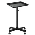 Salon Tray on Wheels Metal Tray Cart with Adjustable Height - Rolling