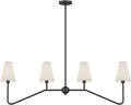 47 in 4-Light Linear Kitchen Island Light - Classic Matt Black