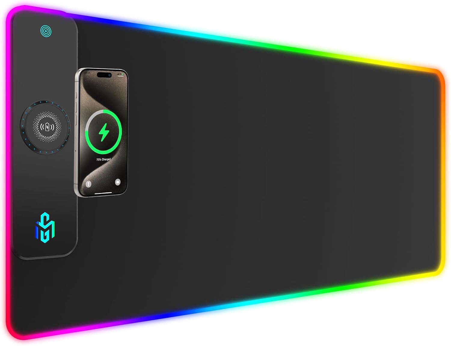 GIM Wireless Charging RGB Gaming Mouse Pad with LED Lighting
