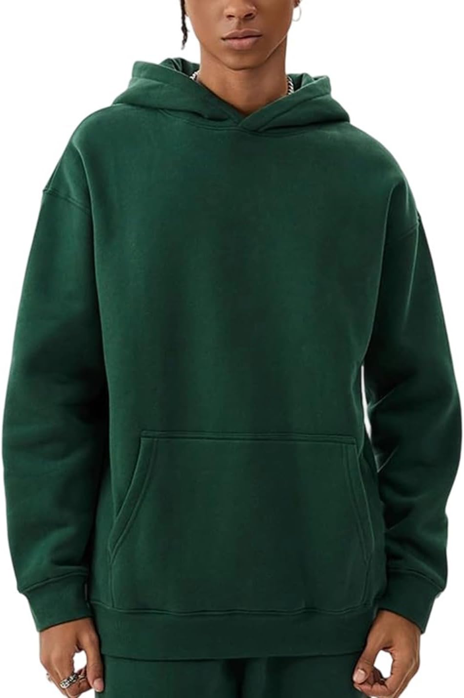 Men Hoodie Sweatshirt Loose Fit Casual Pullover with Pocket