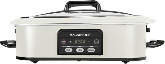 Magnifique 4 Quart Casserole Digital Slow Cooker for Easy Meals