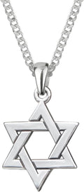 925 Sterling Silver Star of David Necklace - Interlocking Magen David