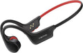 Bone Conduction Wireless Earphones - 8H Playtime, IP68 Waterproof, Red - Yistao