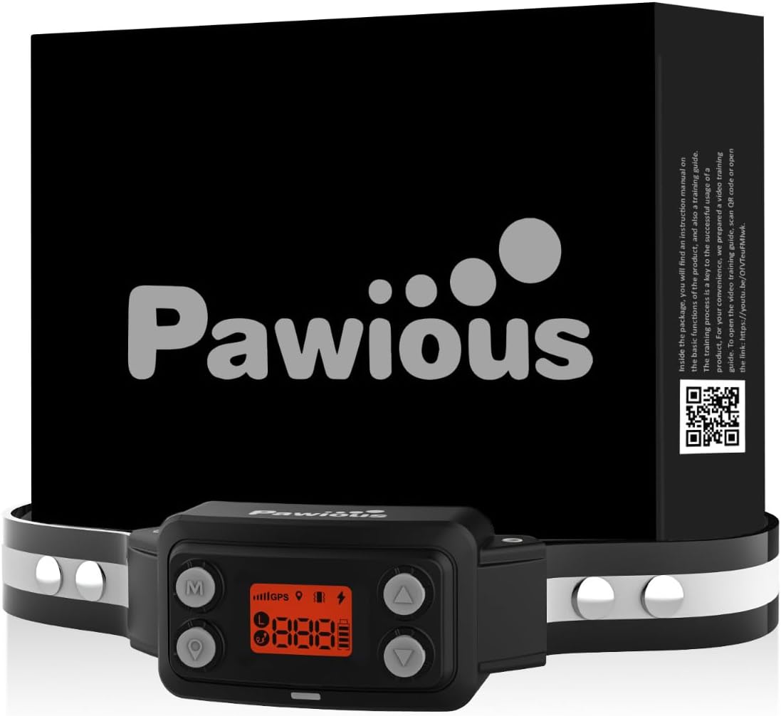 Pawious GPS Dog Fence: 1000-Yard Range, Waterproof Containment System