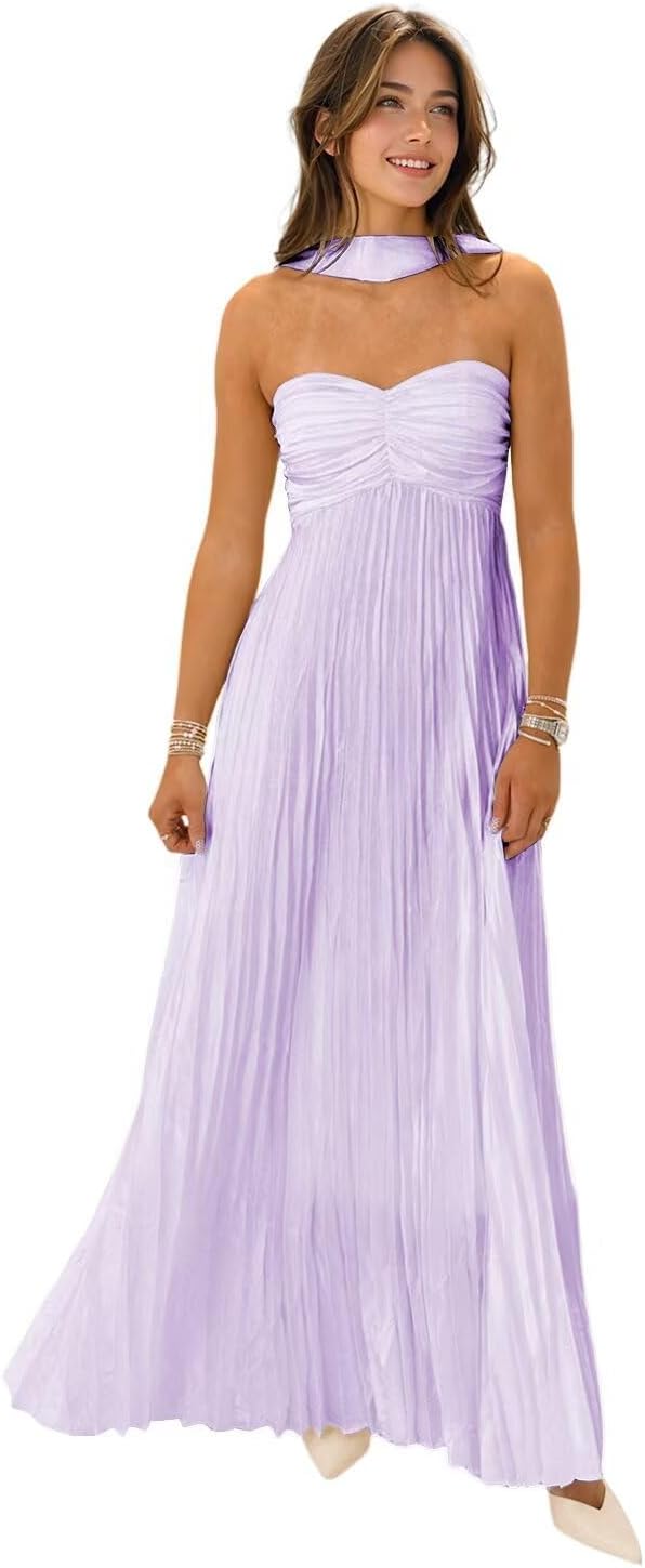 Strapless Bridesmaid Dresses for Women with Scarf - 2025 Style