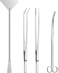 4Pcs Aquascaping Tools Plant Trim Kit - Long Stainless Steel Set