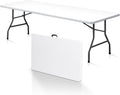 SUPER DEAL 8ft Folding Picnic Table for Indoor Outdoor - Portable