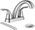 Phiestina Centerset 4 in Brushed Nickel Bathroom Faucet - Durable
