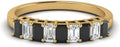 Natural Black Onyx 925 Sterling Silver Ring for Women - Promise Band