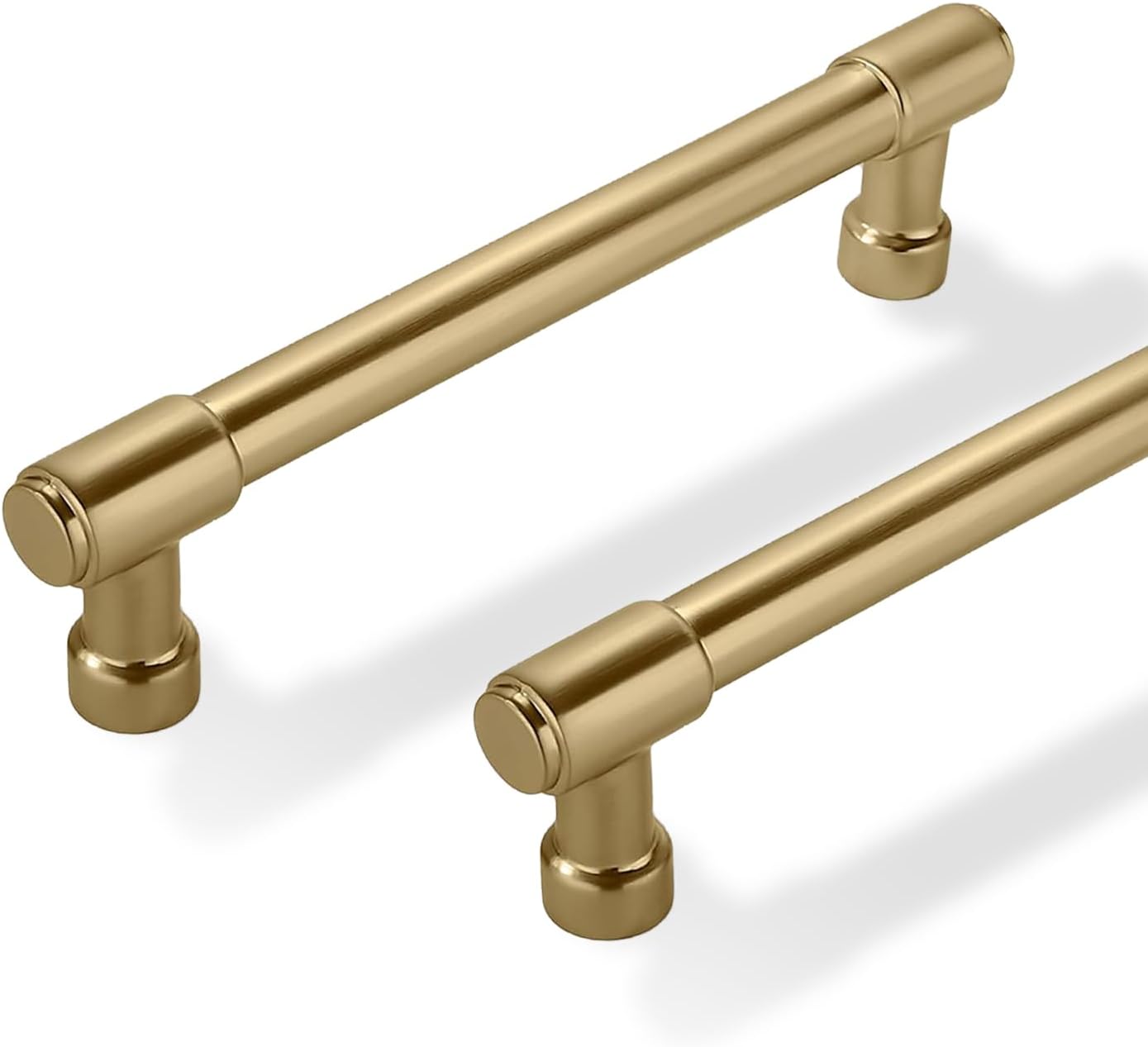 Solid Heavy Duty Jasper Pulls - 10 Pack Gold Cabinet Pulls