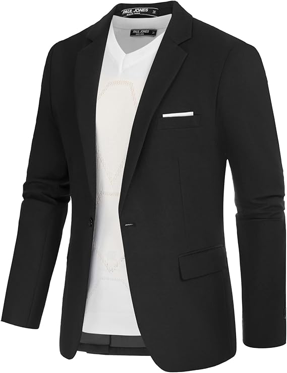 PJ Paul Jones Men's Casual One Button Suit Blazer Jacket Review