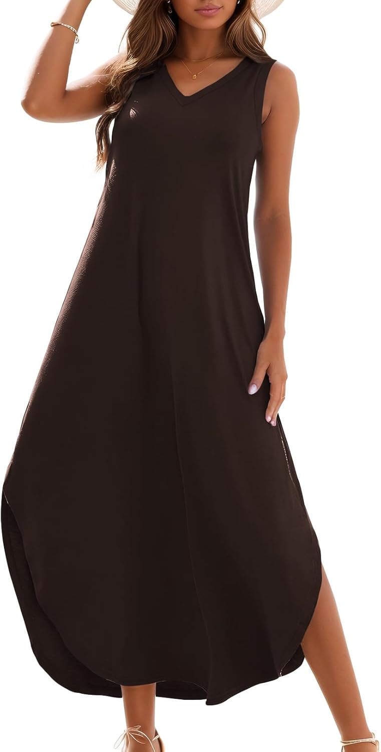 Zilcremo Women's Summer Casual Loose Sundress Long Dress Review