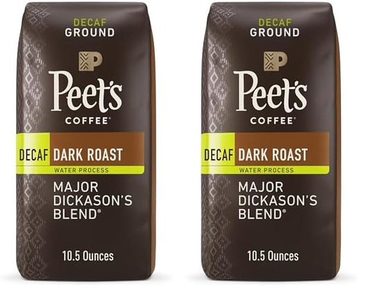 Peet's Decaf Major Dickason's Blend - Bold Dark Roast Duo