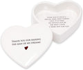 Mother of the Groom Keepsake Box - Ceramic Heart Jewelry Gift