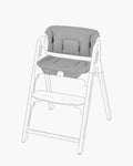 Momcozy High Chair Cushion & Backrest Set - Ergonomic Gray Seat Pad