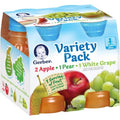 Gerber Juice Fruit 2 Apple 1 Pear 1 White Grape Variety Pack
