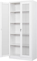 Stylish Glass Door Storage Cabinet for Office and Home Decor