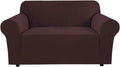 Loveseat Stretch Slipcover 58-70 in - Checked Jacquard