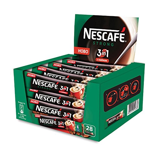 Nescafe 3 in 1 Strong Coffee Packets - 28 Pack