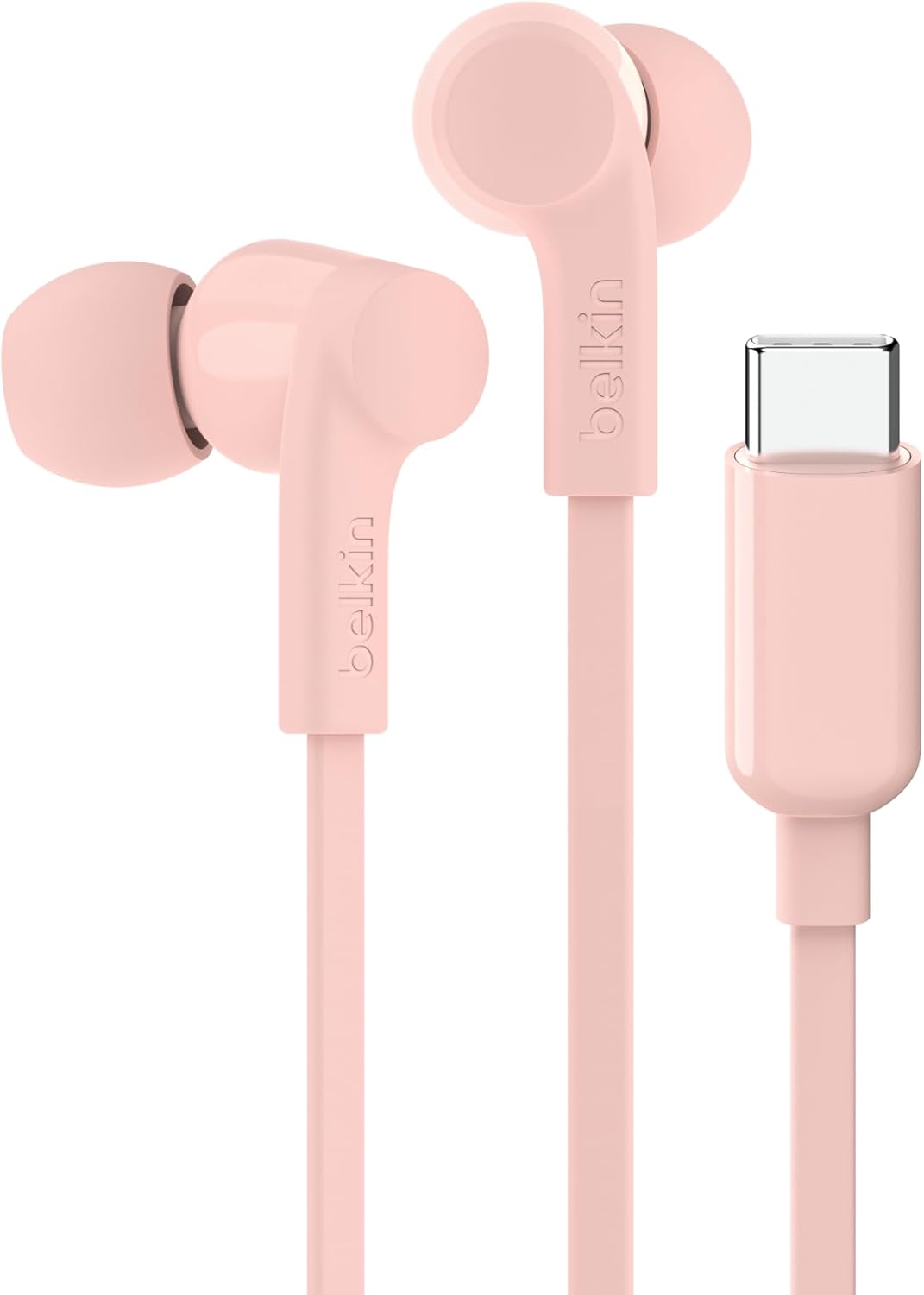 Belkin Pink Earbuds - USB-C Headphones for iPhone & More