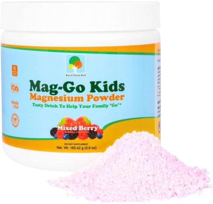 Mag-Go Kids Constipation Relief Magnesium Powder for Digestive Comfort