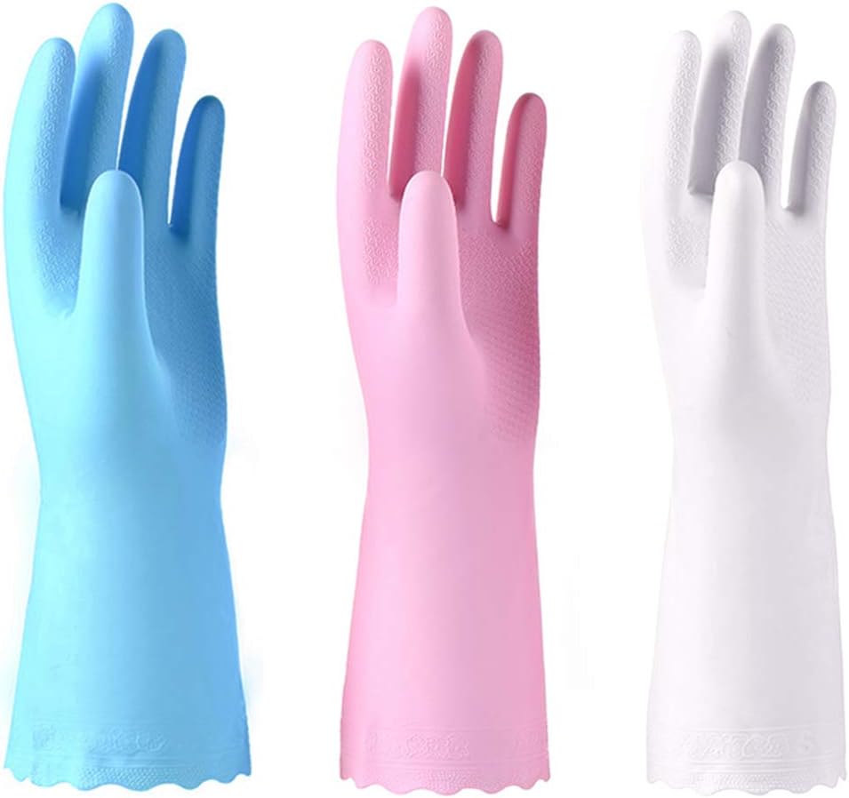 Latex-Free Cleaning Gloves 3 Pack: Waterproof, Durable