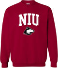 NCAA Arch Logo Team Color Crewneck Unisex - Northern Illinois Pride