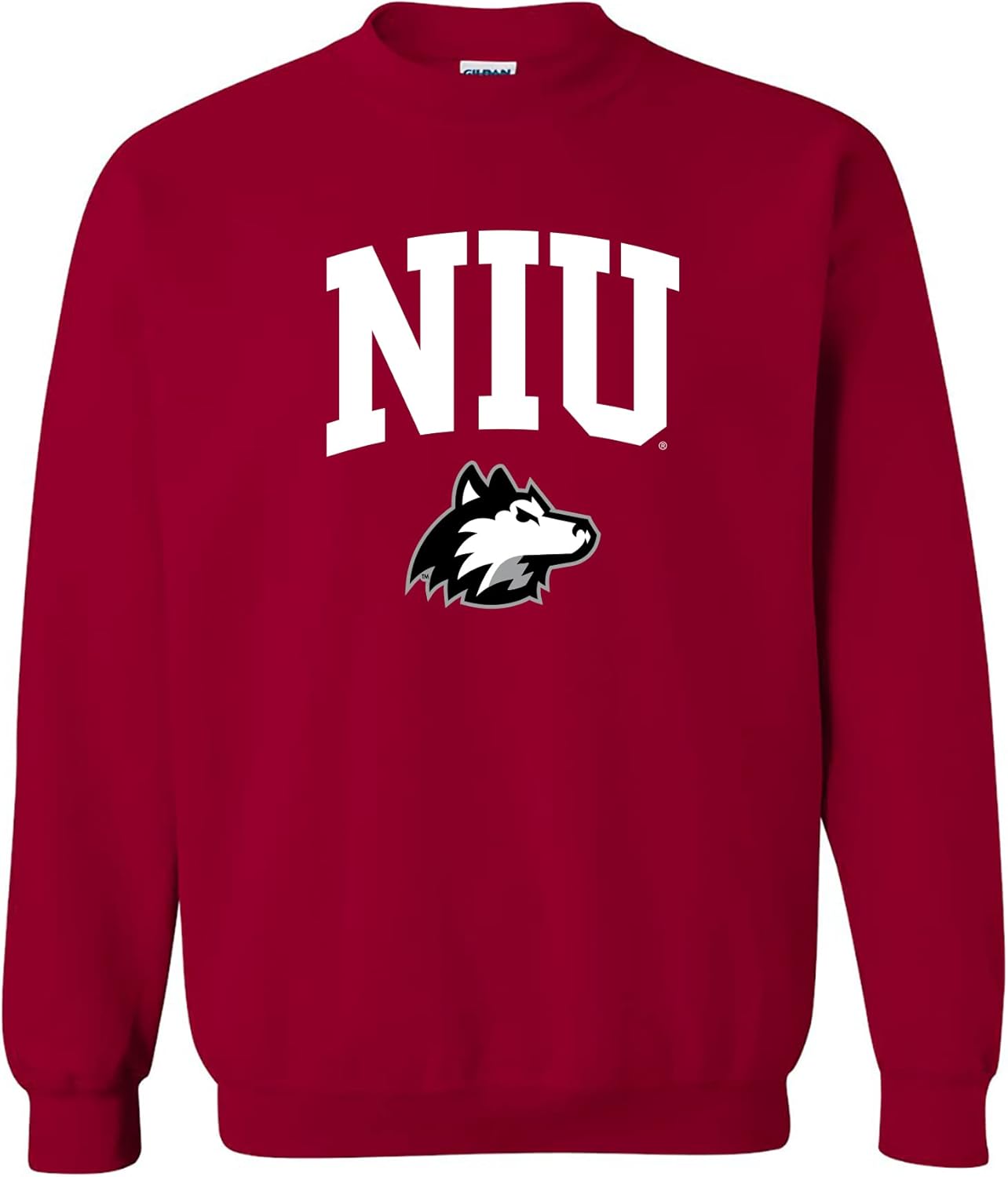 NCAA Arch Logo Team Color Crewneck Sweatshirt for Fans