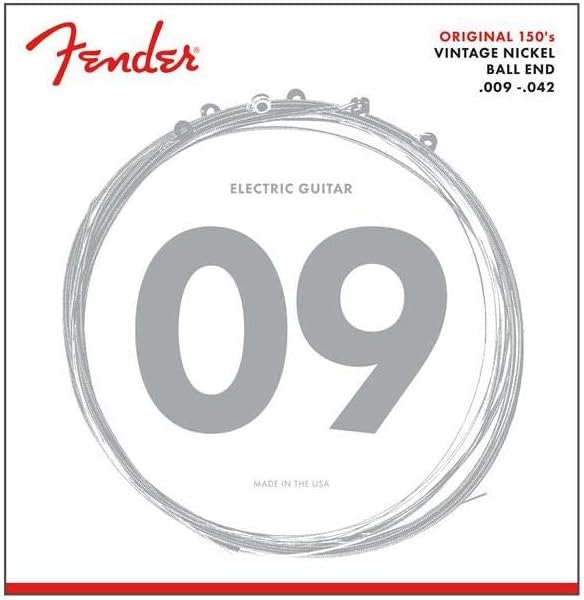 Fender Original 150 Electric Guitar Strings: Pure Nickel Wound for Crisp Tones