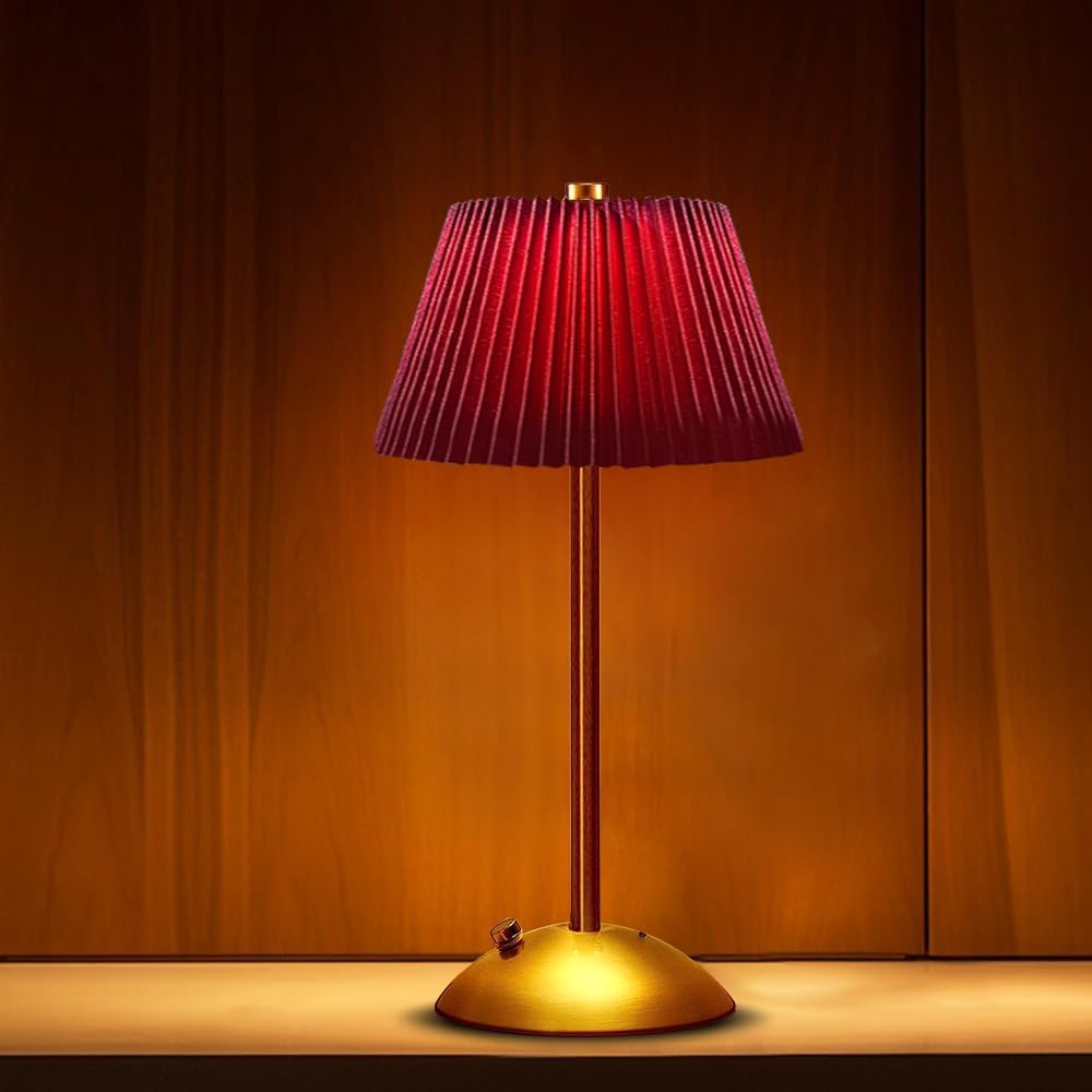 Cordless Metal Desk Lamp with Touch Sensor and Dimmable Features