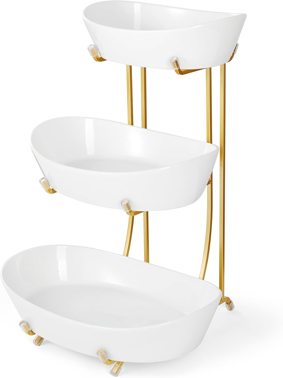Yedio 3 Tier Porcelain Serving Bowls for Kitchen Counter