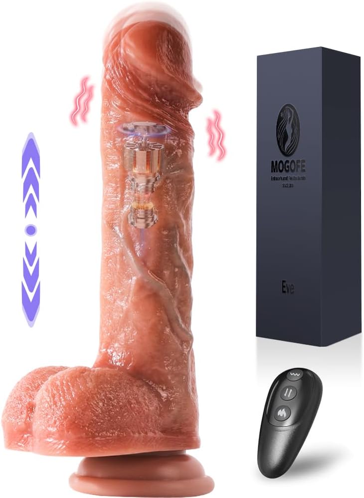 Powerful Thrusting Dildo Vibrator for G-Spot and Anal Play