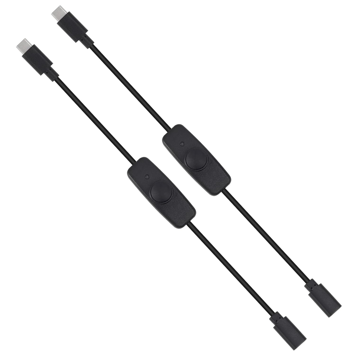 AITRIP 2 Pack 30cm USB C Extension Cable with On/Off Switch - Convenient Power Control