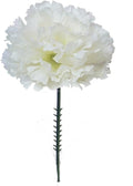 Lifelike Cream White Silk Carnation Picks for Weddings & Events
