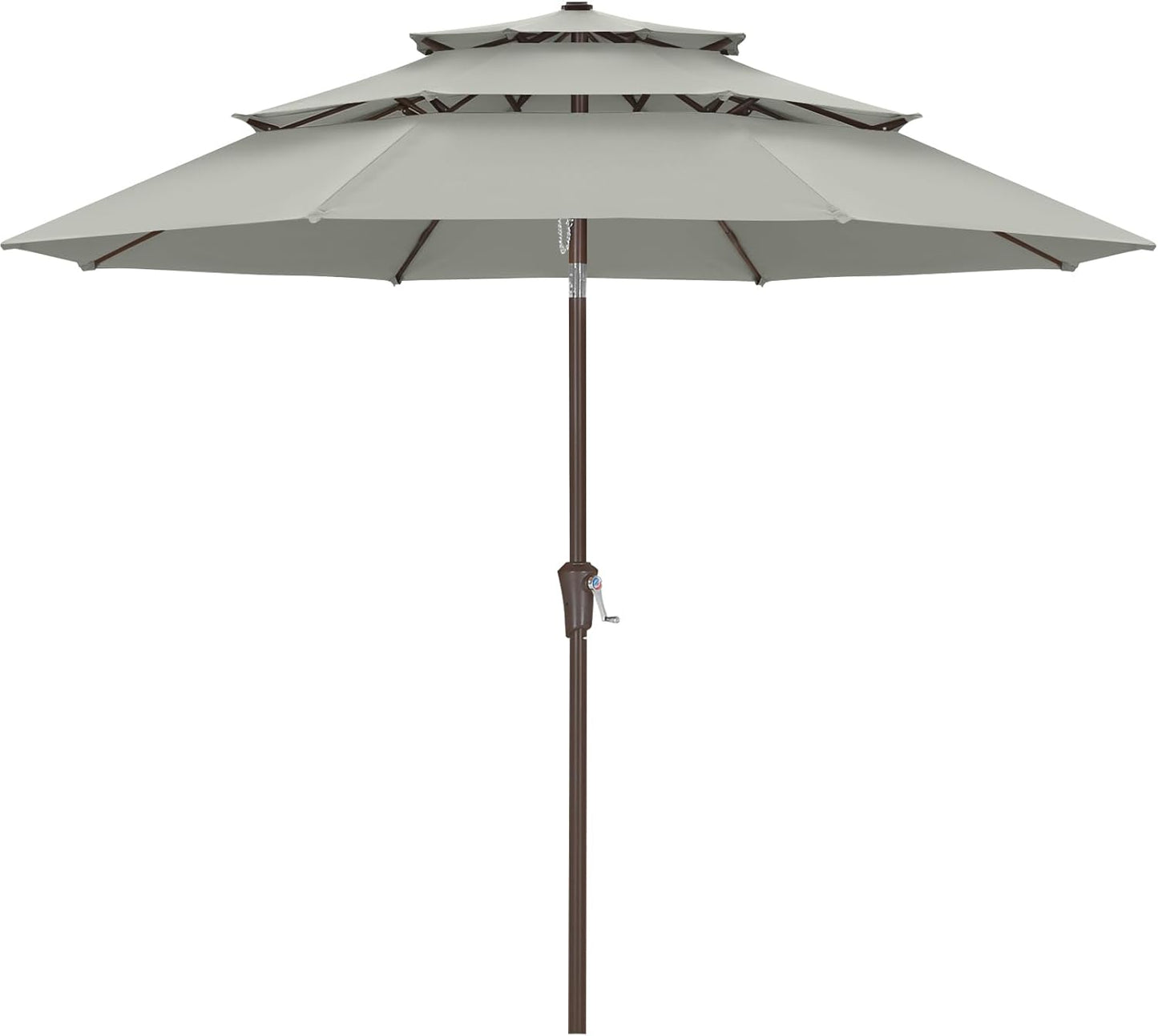 10Ft 3 Tiers Market Umbrella for Outdoor Patio and Deck Use
