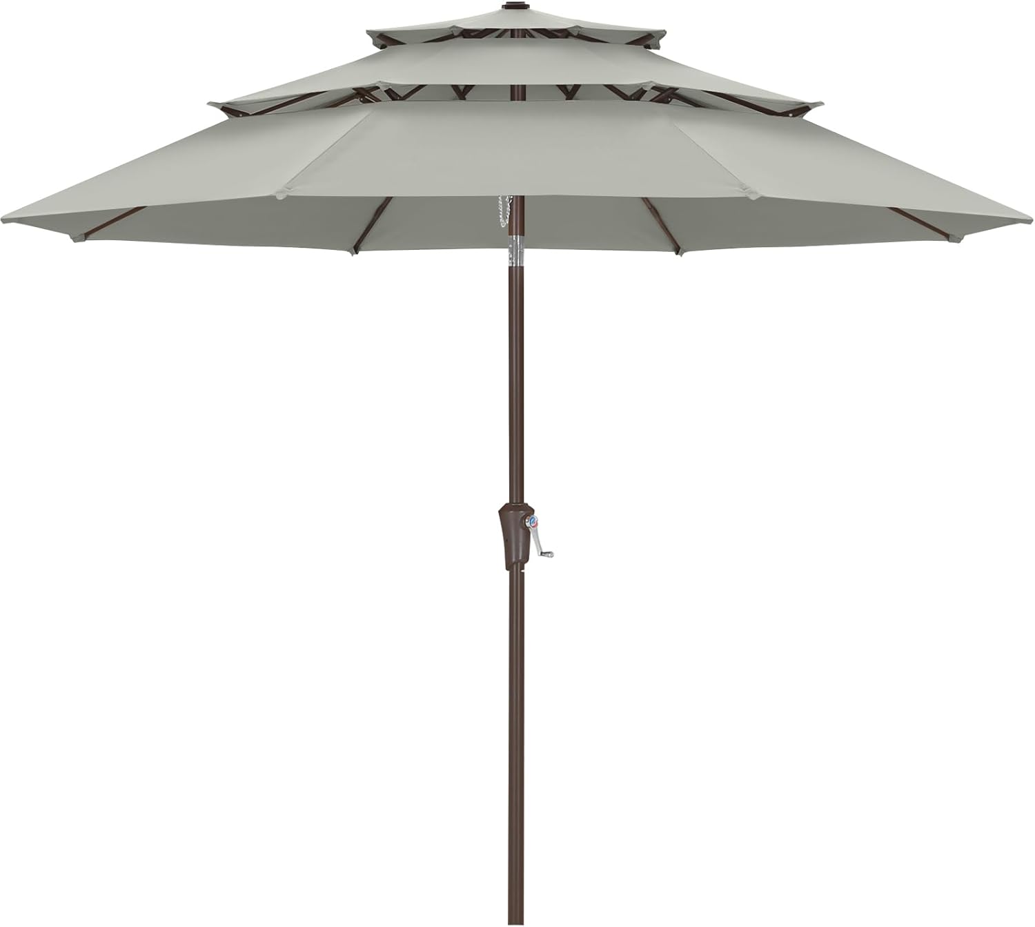 10Ft 3 Tiers Market Umbrella for Outdoor Patio and Deck Use