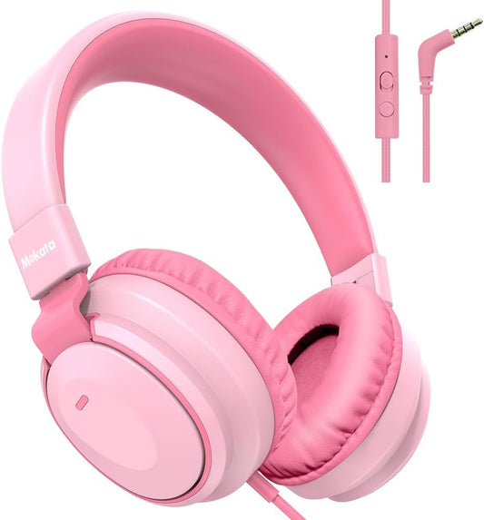 Volume-Limited Kids Headphones - Mokata Pink