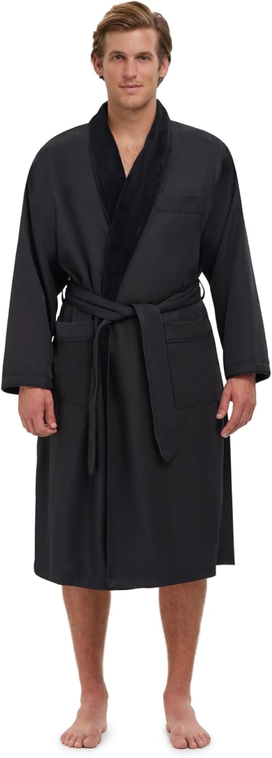 Plush Lined Microfiber Bath Robe for Women and Men - Luxury Spa