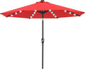 Solar LED Patio Umbrella 7.5FT with 24 LEDs - Stable, Lighted Shade