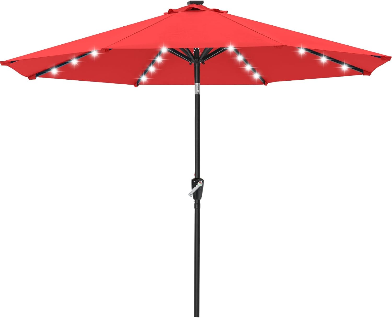 Durable Solar Led Patio Umbrellas with 24LED Lights 7.5FT