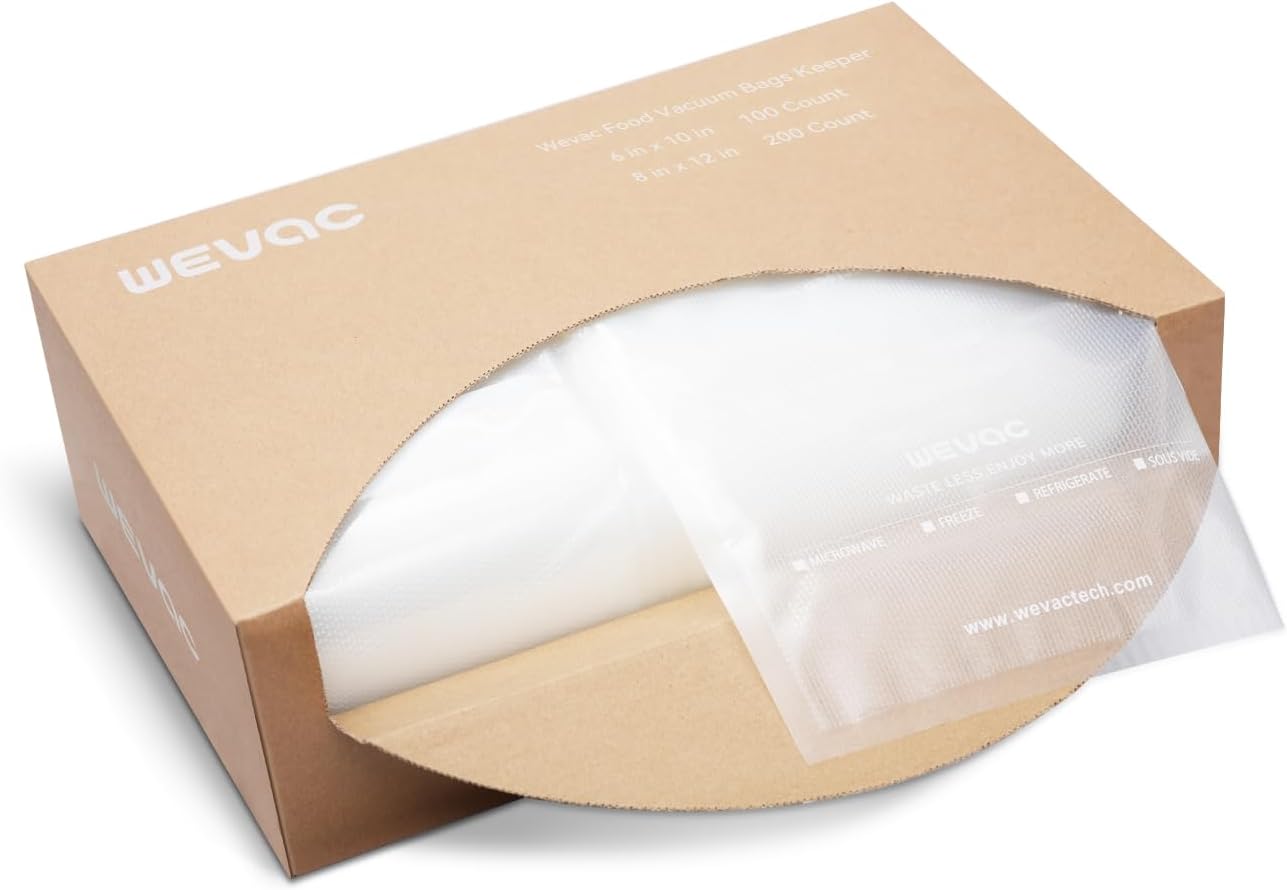 Wevac Vacuum Sealer Bags - Heavy Duty Precut Food Storage Bags