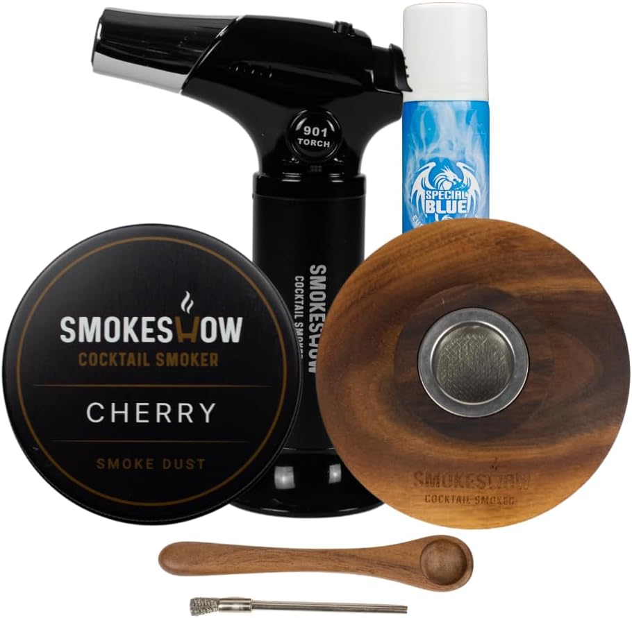 Smokeshow Walnut Wood Cocktail Smoker Kit with Torch & Butane