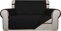 Reversible Quilted Loveseat Sofa Cover Black/Black - Water Resistant