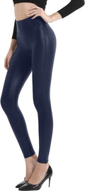 Faux Leather Leggings High Waisted Pleather Pants - Tummy Control skin