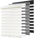 50 in x 72 in Beige Zebra Blinds Roller Shades - Cordless Dual Layer