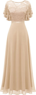 Womens Formal Lace Dress for Wedding Guest Bridesmaid - Elegant Fit