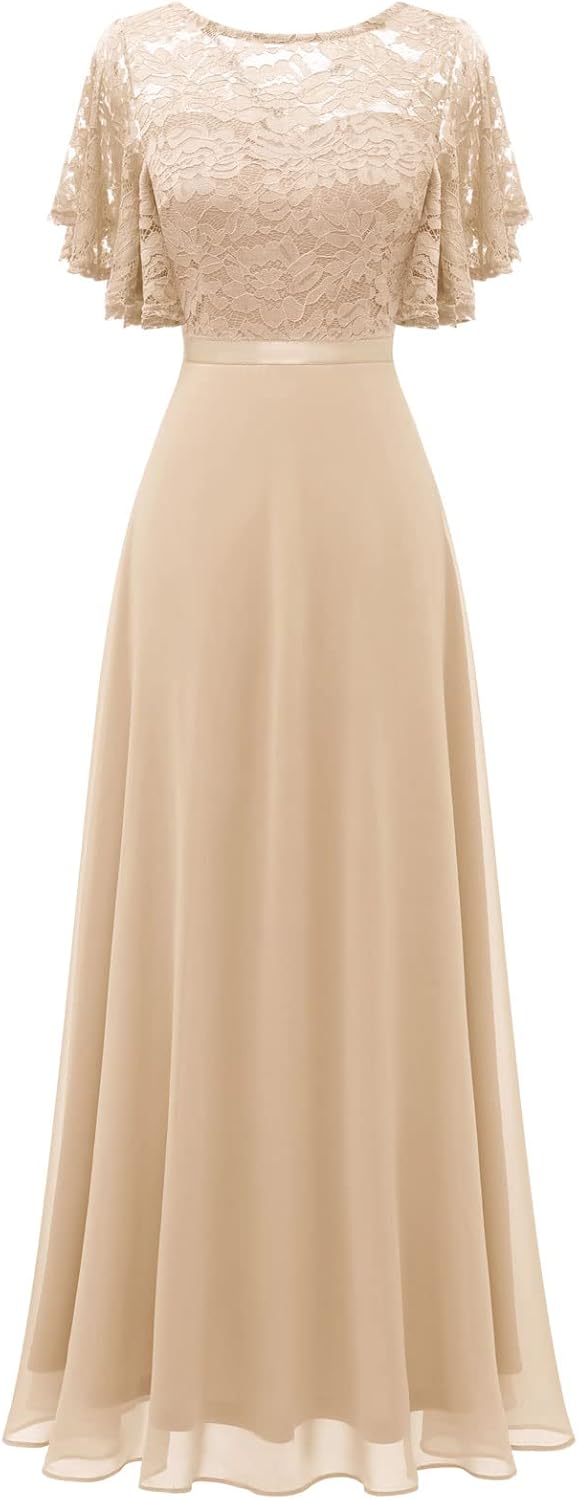 DRESSTELLS Womens Formal Dresses for Wedding Guest and Bridesmaid