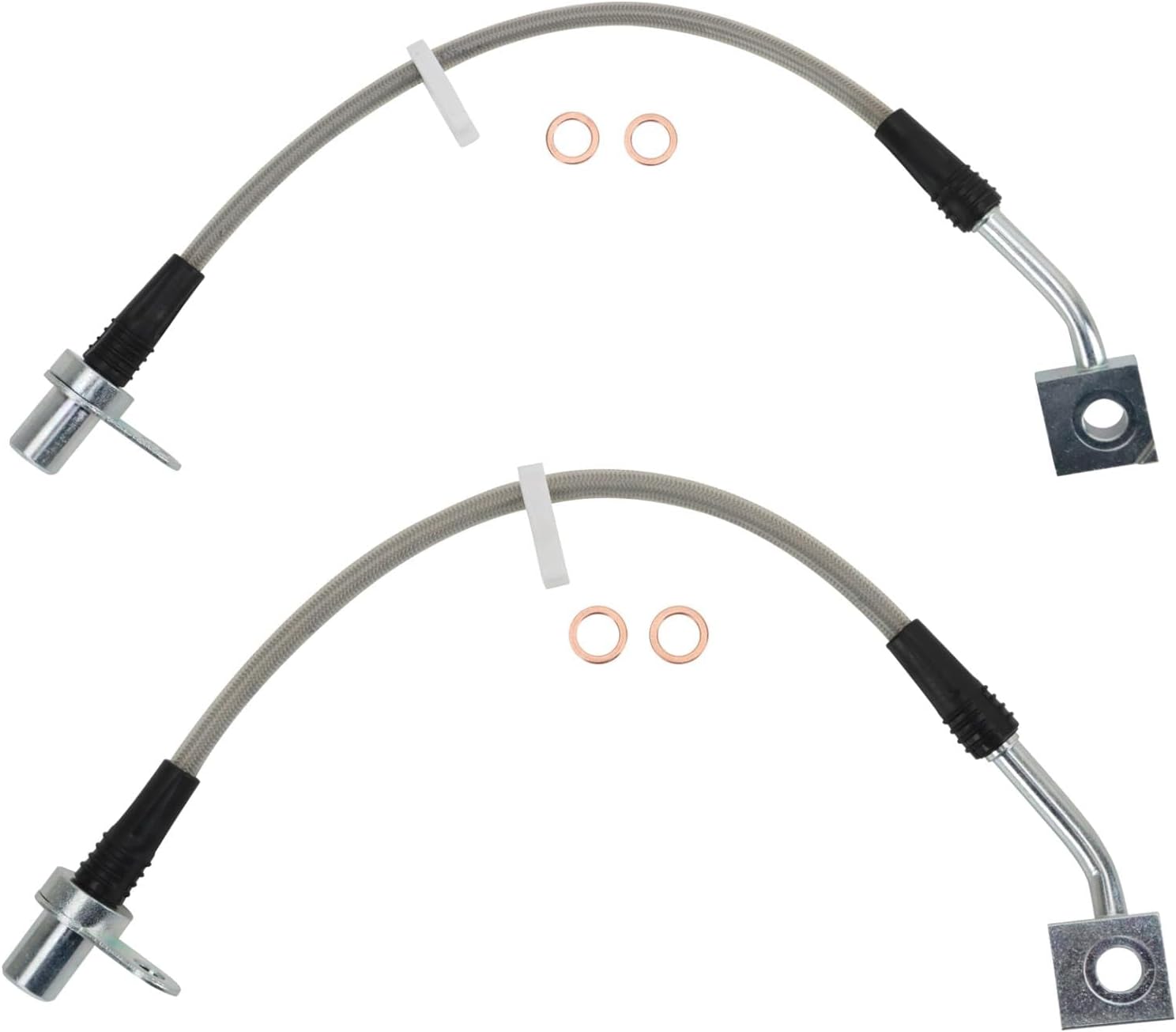 TRQ Front Performance Brake Hose Set for Dodge Ram 1500 Models