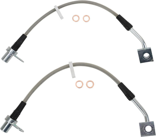 TRQ Front Performance Brake Hose Set for Dodge Ram 1500 Models